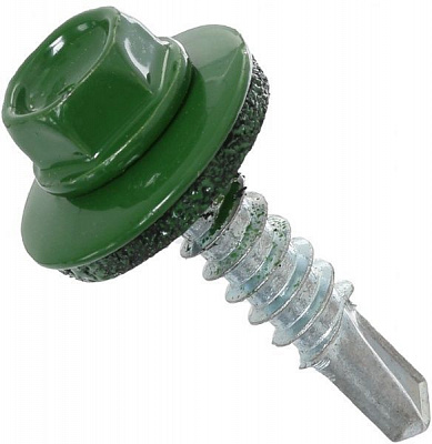 Саморіз покрівельний по металу 5,5x25 мм 250 шт зелений RAL 6002