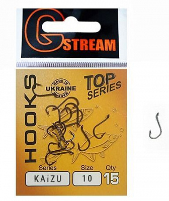 Гачок GStream black nickel №10 15 шт. Top Series Kaizu