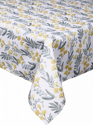 Скатерть Asteria 140x180 см белый с рисунком Luna 
