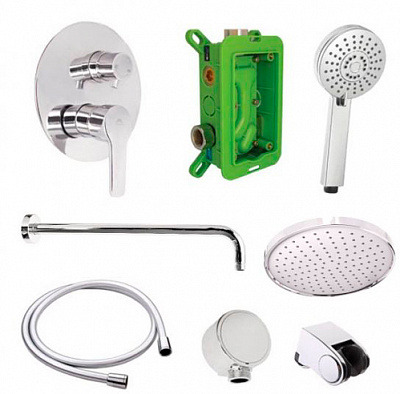 Смеситель для душа Rubineta Kubo-2F-Uno 625015