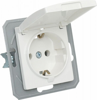 Розетка TEM Ekonomik 16 A 250 В с крышкой белый VE11PPXO-U