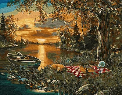 Картина по номерам Пикник с другом BookOpt 