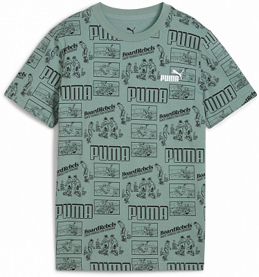 Футболка Puma MID90S AOP Tee B 68514630 р.128 зеленый