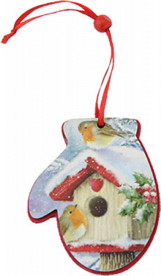 Підвіска Рукавичка 8,2 см червоний 1220258