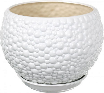 Горщик Оріана-Запоріжкераміка Куля bubble круглий 4,1л пломбір (037-1-156)