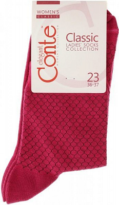 Шкарпетки жіночі Conte Classic р. 23 фуксія 15С-15СП