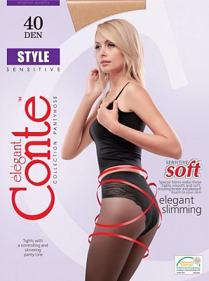 Колготки жіночі Conte CE Style р. 2 40 den Bronzo 1 пар