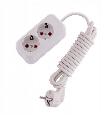 Удлинитель Lezard с заземлением 2 гн. белый 3 м 720-0203-201 