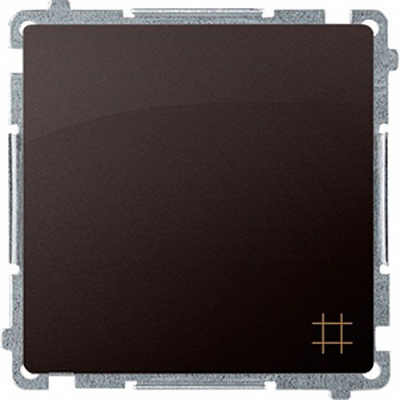 Вимикач перехресний одноклавішний Simon Basic без підсвітки 10 А 250В шоколадний BMW7.01/47