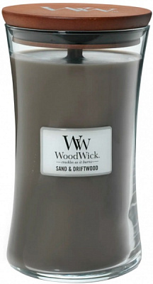 Свеча ароматическая Woodwick Large Sand & Driftwood 609 г 