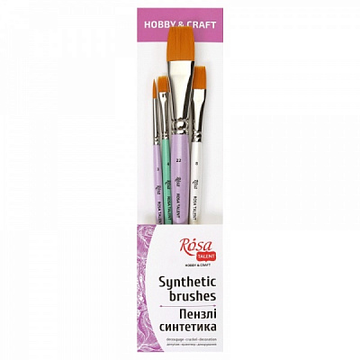 Набор кистей для декора №5 Rosa Talent 
