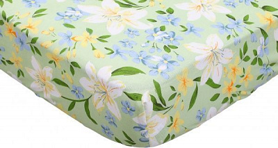 Простынь на резинке бязь 160x200 см в ассортименте Home Line 