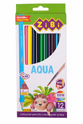 Олівці акварельні Aqua 12 шт. KIDS LINE ZB.2475 ZiBi