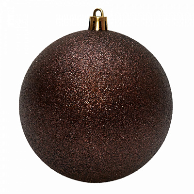 Шар пластиковый D10см,глиттер,шоколад,пластик, 892739 d 100 мм бронза