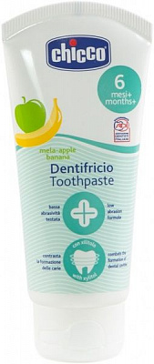 Детская зубная паста Chicco яблоко-банан 1 шт.