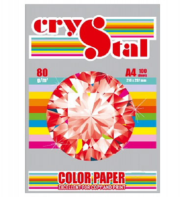 Папір кольоровий Crystal A4 80 г/м Platinum 272 сірий