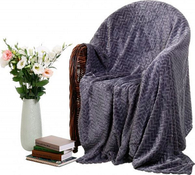 Плед Flannel Plush 160x200 см графіт La Nuit