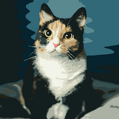 Картина за номерами Три кольори – на щастя 954022 40x50 см Santi