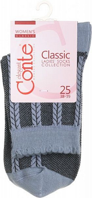 Шкарпетки Conte CLASSIC (рельефні) 16С-58СП 086 р. 25 сірий