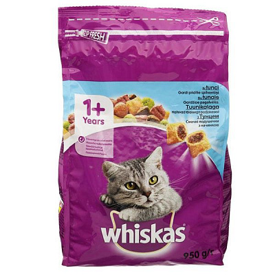 Корм Whiskas с тунцом 950 г