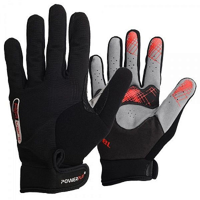 Рукавички PowerPlay 6581_XXL_Black р. 2XL чорний із сірим