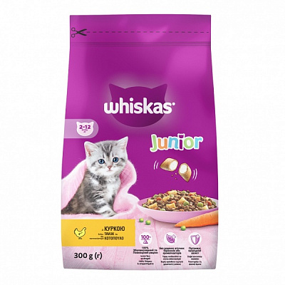 Корм сухий Whiskas для кошенят з куркою 300 г