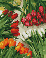 Картина стразами разноцветные тюльпаны DBS0032 Brushme 