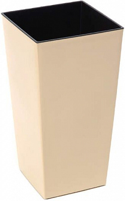 Горщик пластиковий Lamela Фінезія квадратний 19,5л капучино