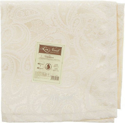 Салфетка La Nuit Арль 40x40 см бежевый 