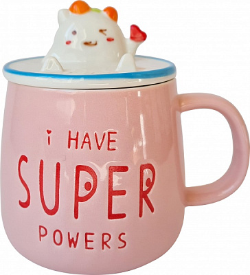 Чашка с крышкой Relax Pink 350 мл A0520-JZ20F08P Astera