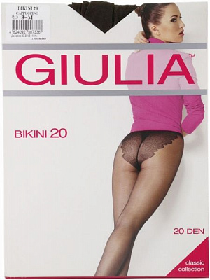 Колготки Giulia Бикини 20 den капуччино р. 3 кремовий
