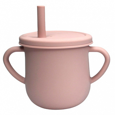 Поильник-чашка Lindo 2 в 1 150 мл розовый LI 738-1