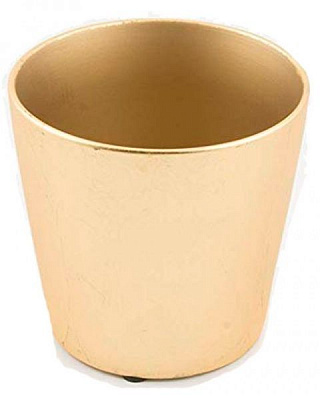 Вазон керамічний D&M DEPOT Basic D20 круглий золотий (AAB1303MGO)