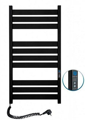 Полотенцесушитель электрический NAVIN Largo 500х1000 Digital левый черный муар (12-244152-5010)