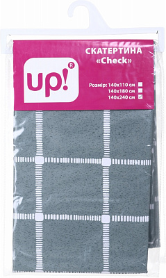 Скатерть Check 140x240 см серый UP! (Underprice)