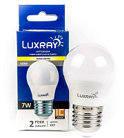 Лампа світлодіодна Luxray 7 Вт G45 матова E27 220 В 3000 К LX430-A45-27