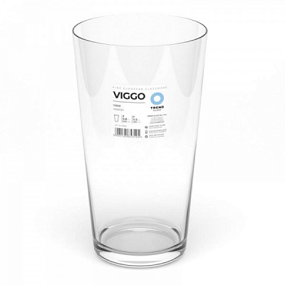 Ваза стеклянная Pako-If VIGGO Konish 25 см прозрачная 