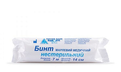 Бинт Віола марлевий медичний нестерильний 7м х 14см