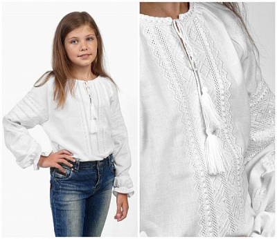 Вышиванка Эдельвика р.152 белый 889-18/09 