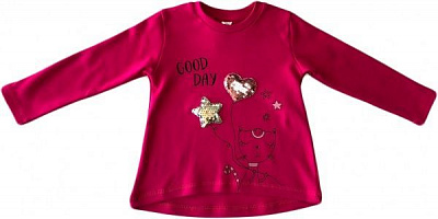 Джемпер Roksana 1067/22003 Серце паєтки р.110-116 фуксія