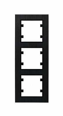 Рамка трехместная Makel Karea Line вертикальная черный 86111708