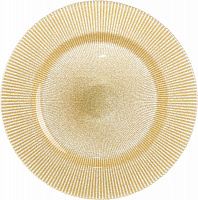 Блюдо Luce 33 см золотое Dekor Cam 