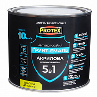 Ґрунт-емаль Protex 5в1 акрилова антикорозійна RAL 7024 графітовий сірий шовковистий мат 2,4кг