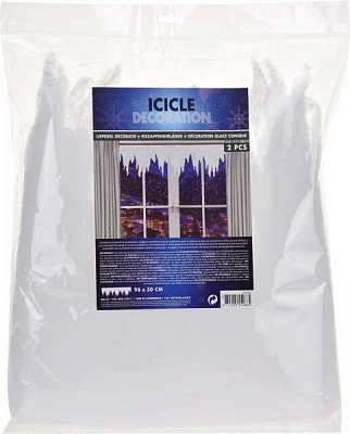 Гірлянда декоративна для вікон Льодова сосулька 2 шт. 0,98 м