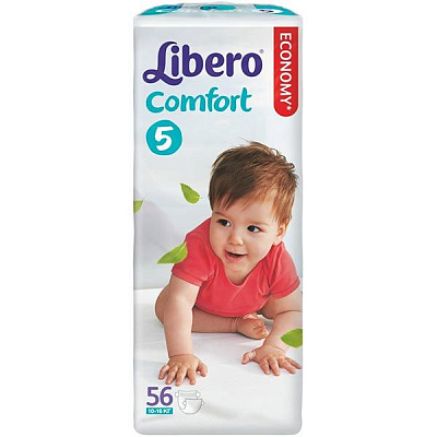 Подгузники Libero Comfort 5 Maxi Plus 10-16 кг 56 шт