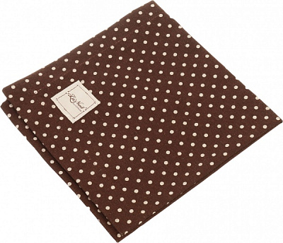 Салфетка La Nuit Lucy горошек 40x40 см коричневый 