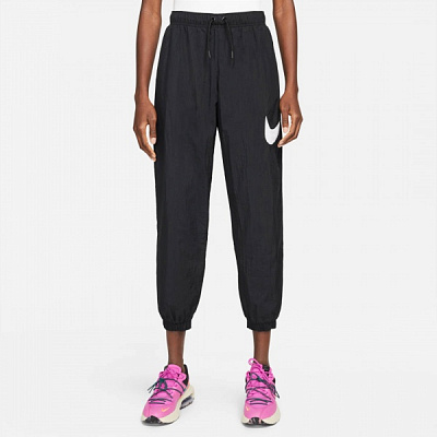 Брюки Nike W NSW ESSNTL WVN MR PANT HBR DM6183-010 р. M черный