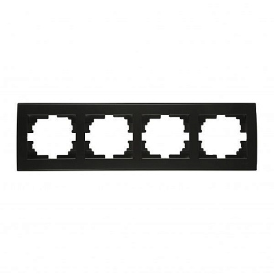 Рамка четырехместная Lezard Rain горизонтальная антрацит 703-4242-149