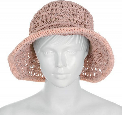 Капелюх one size рожево-бежевий