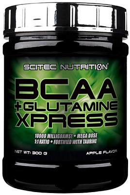 Аминокислоты Scitec Nutrition BCAA + Glutamine Xpress яблоко 300 г 